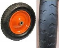 Колесо тачки садовой 8" 3,50-8" (W13) (под ось 20мм) ступица, подшипник, камера, (БЕЗ ОСИ)