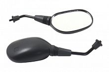 Зеркала (036) пласт. (бобовидные, черные) d=10 (в уп. 50 пар)