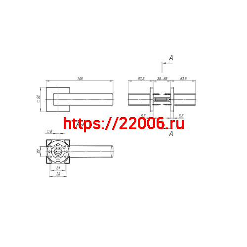 Ручка Fuaro (Фуаро) раздельная K.SL52.REDLINE (RED LINE SL) SSG-39 сатинированное золото фото 2