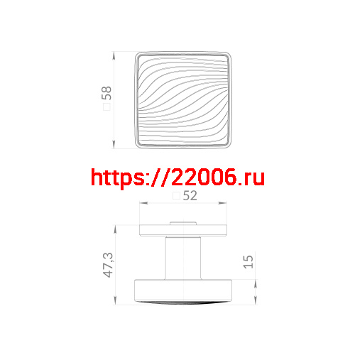 Ручка Punto (Пунто) раздельная K.EST.Q52.GIPNOZ SSG/WH-39 сатинированное золото/белый фото 2