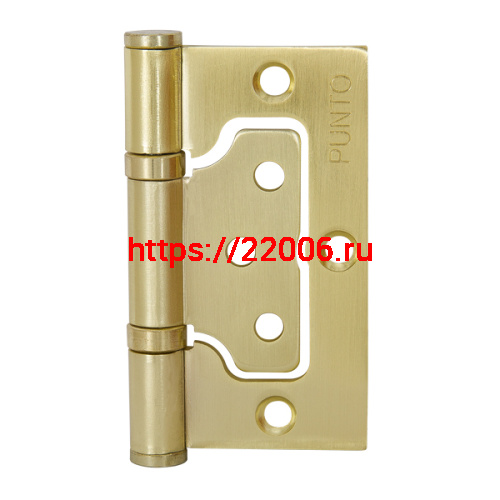 Петля Punto (Пунто) универсальная без врезки IN3200W SB (200-2B 75x2,5) мат. золото