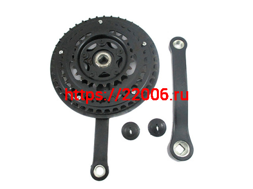 Комплект шатунов 26" D-ED*3 Neco  NSP3003 170мм 24/34/42 черный с пласт.защитой дизайн 2016г.3012608