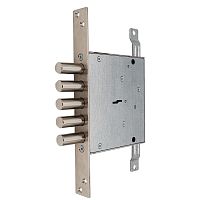 Замок Mettem (Меттэм) врезной сувальдный ЗВ8 140.1.0 с тягами, 5 кл. (ключ 80 мм)