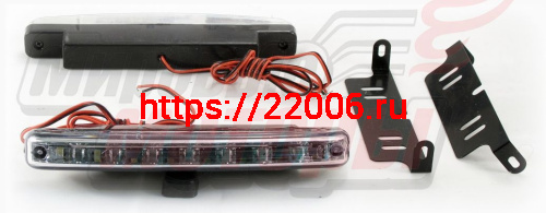Дневные ходовые огни DRL-L8 3528 SMD (8 сверхярких светодиодов, пласт. корпус) Вымпел(1компл.=2шт)
