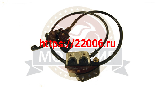 Гидравлика передняя в сборе Fighter125 (тормоз в сборе) посад.43мм, склад.ручка (L-1100mm, 2 поршня)