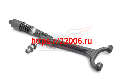 Вилка Урал маятника бокового прицепа в сборе с амортизатором, осью, гайкой, подшипником (реставр.)