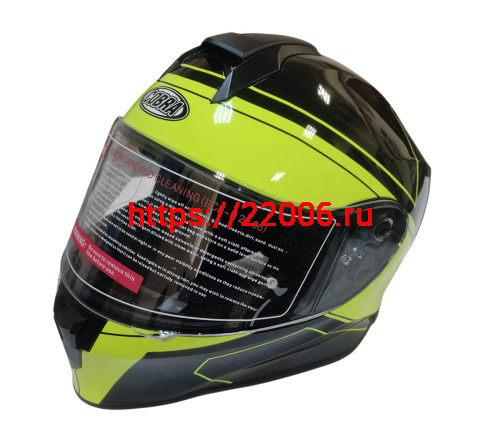 Шлем детский интеграл COBRA EC H151, черный и лайм, размер XXS