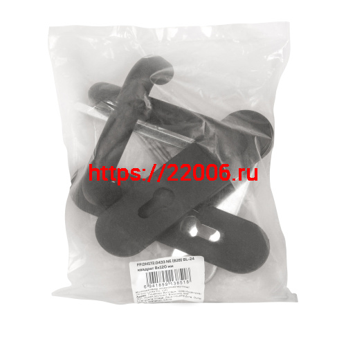 Ручка Fuaro (Фуаро) дверная FP.DH172.0433 NE (B2B) (8x120) с пружиной BL-24 черный фото 3