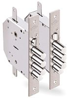 Замок Elbor (Эльбор) врезной сувальдный с задвижкой и защёлкой Гранит 1.06.42 (левый) с тягами, 5 кл. /24376/