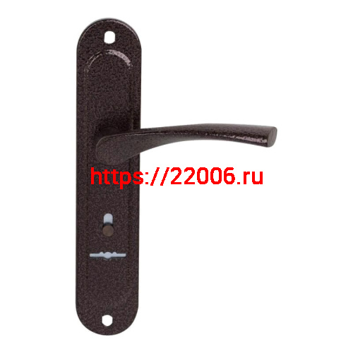 Ручка дверная Zenit (Зенит) на планке РФ2-77.01 (для замков 10.11,30.11), медь