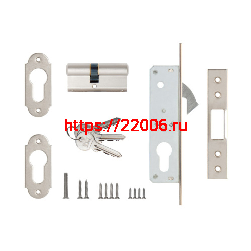 Замок Kale kilit (Кале килит) врезной цилиндровый узкопрофильный 201 (20 mm) (никель), 3 кл. фото 2