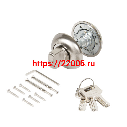 Ручка поворотная Ajax (Аякс) с фиксацией ключом BK6.FIX.JR SN-3 мат.никель фото 5