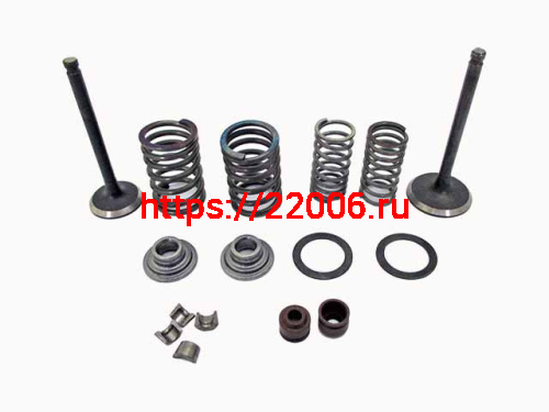 Ремкомплект головки YX140 (пружины, тарелки, сухари, клапана, маслосъемные колпачки)