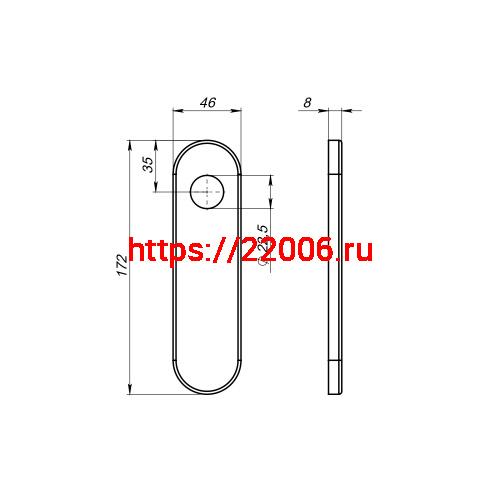 Комплект Fuaro (Фуаро) накладок FP.DH172.0433 NE ESC W/CYL HOLE 1prs (DH-0433) без отверстий под ЦМ фото 3