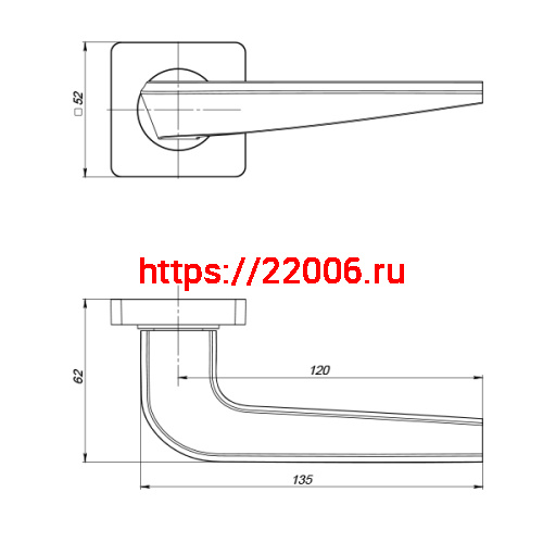 Ручка Punto (Пунто) раздельная K.ZQ51.BIO (BIO ZQ) SN/CP-3 матовый никель/хром фото 2
