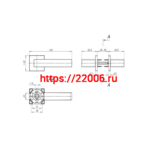 Ручка Fuaro (Фуаро) раздельная K.SL52.REDLINE (RED LINE SL) BL-24 черный фото 2
