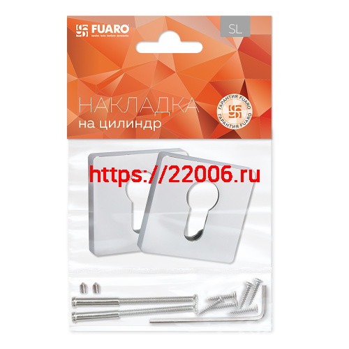 Накладка Fuaro (Фуаро) под цилиндр ET.K.SL52 (ET SL) CP-8 хром фото 2