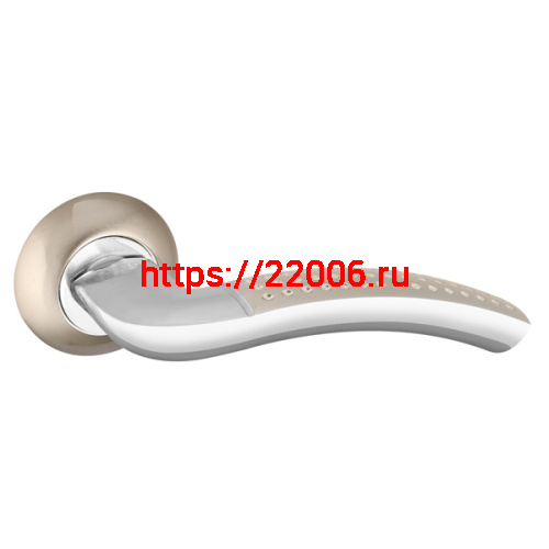 Ручка Punto (Пунто) раздельная R.TL54.LOGICA 180mm SN/CP-3 мат. никель/хром 8x180мм M4(12х90х50)