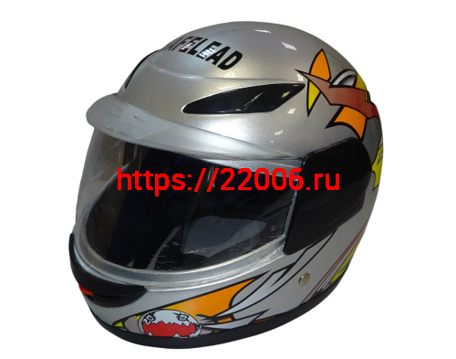 Шлем интеграл "Safelead" HF-908 (619) Детский E05 BLACK, TB-SILVER размер S (16 шт.)
