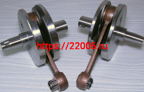Коленвал Иж Юпитер сепаратор  (левый толстый + правый тонкий вал)
