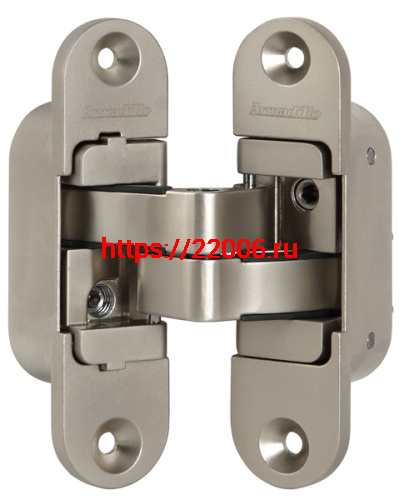Петля Armadillo (Армадилло) скрытой установки U3D6200L SN левая (Architect 3D-ACH 60) мат. никель 60 кг