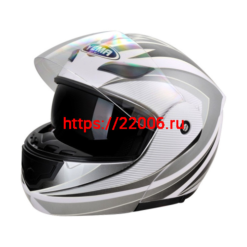 Мотошлем YM-921 белый (S) с визором