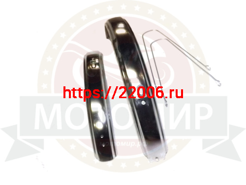 Крылья велосипедные 26'' стальные (пара), цвета: сереб., черный HN 26 фото 2