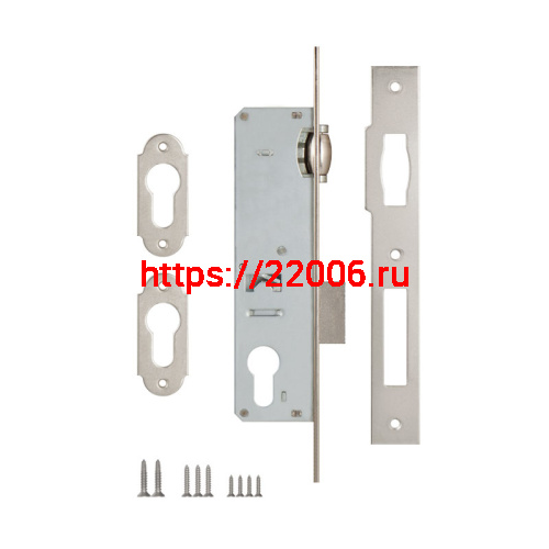 Корпус Kale kilit (Кале килит) узкопрофильного замка с роликовой защёлкой 155 (25 mm) w/b (никель) фото 2