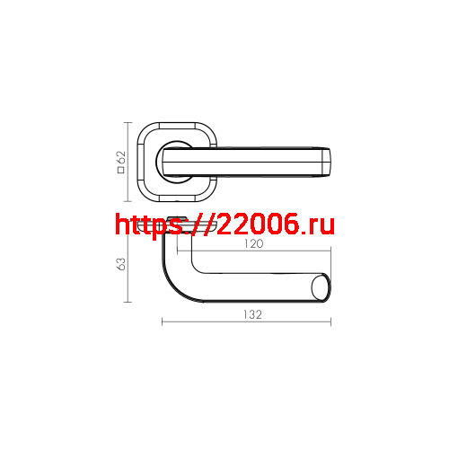 Ручка Fuaro (Фуаро) раздельная K.XL62.TOR (TOR XL) SSC-16 сатинированный хром фото 2