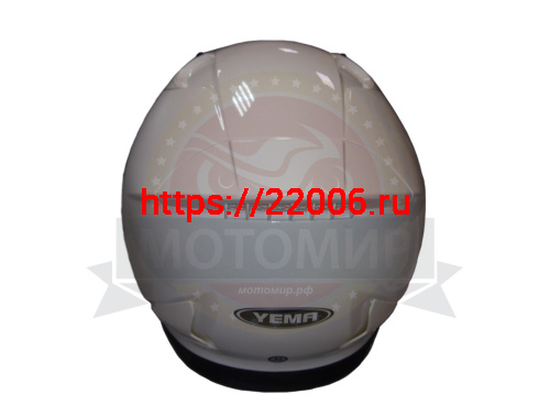 Шлем открытый YM-637 "YAMAPA", белый, размер M (с антикрылом) NEW фото 3
