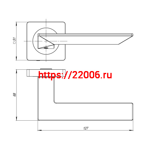 Ручка Ajax (Аякс) раздельная K.JK51.ULTRA (ULTRA JK) CP-8 хром фото 2