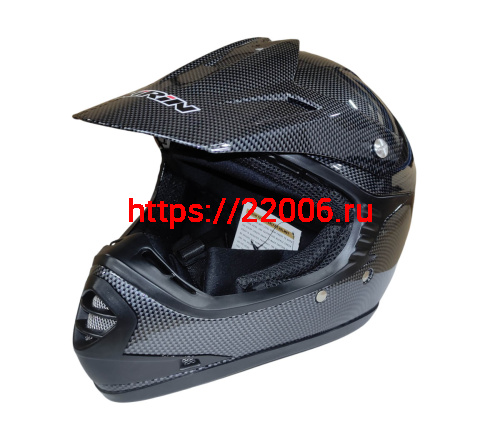 Шлем кроссовый KIRIN QL-B07, карбон, синий, размер S