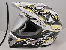 Мотошлем YM-911 бело-желтый (S)