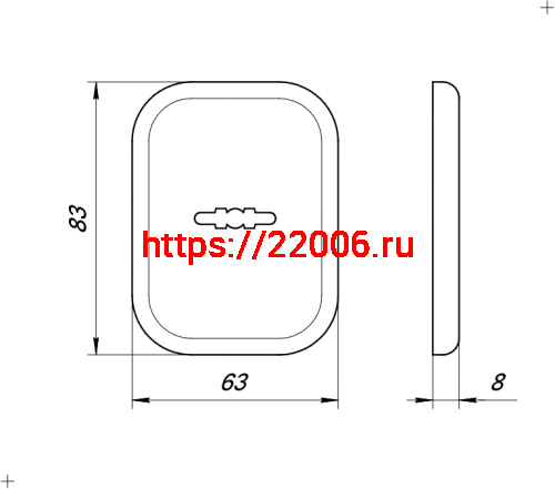 Накладка Fuaro (Фуаро) на сувальдный замок ESC.S.XL/K.486 CP (SC 486-S SQ XL) со шторкой хром (1шт.) фото 4