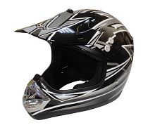 Шлем кроссовый KIRIN QL-112D, черный, синий, красный, размер L