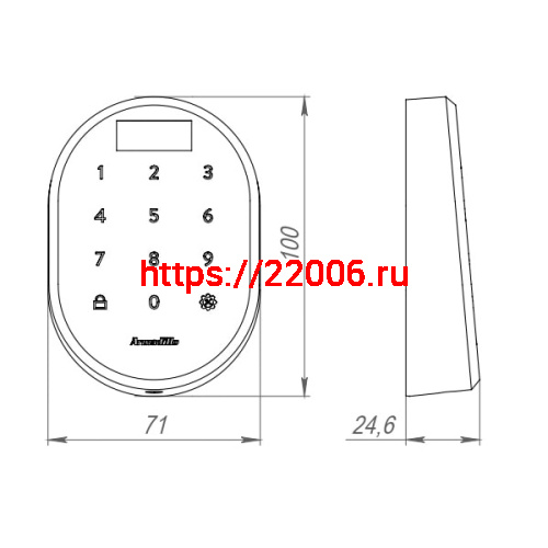 Кодовая Armadillo (Армадилло) панель CD.RT01.03 BL черный фото 3