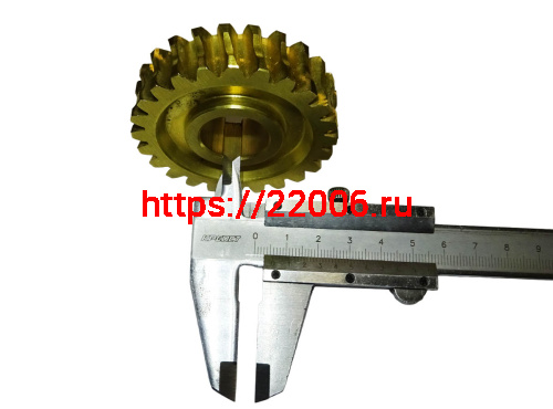 Шестерня червячного редуктора снегоуборочной л.с. машины 24 зуб. D22 фото 2