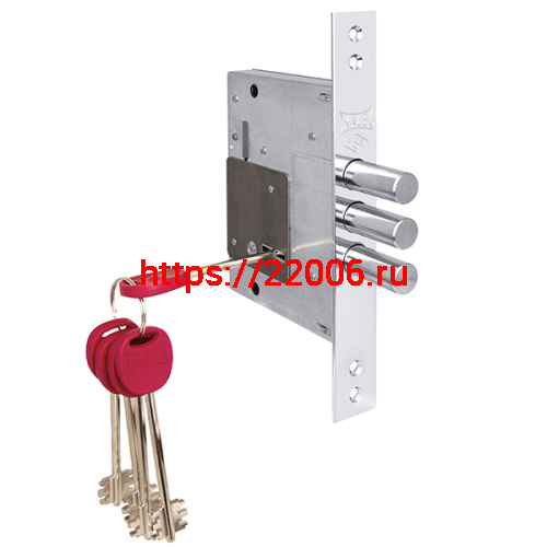 Замок Kale kilit (Кале килит) врезной сувальдный 257/L (тех. комплектация), 5 кл. (кл. 60 мм)