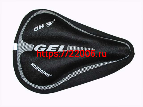Чехол для седла вело гелевый черно-серый Чехол для седла вело гелевый черно-серый