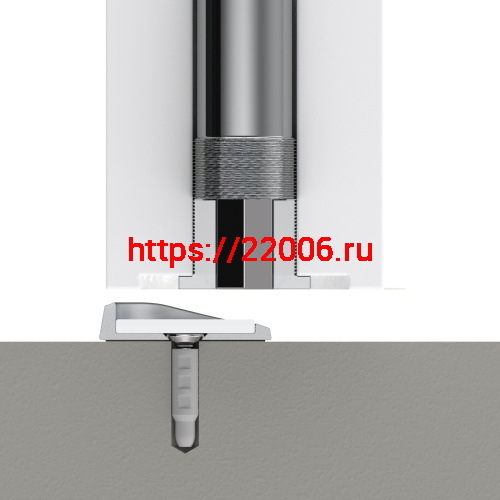 Упор Armadillo (Армадилло) дверной скрытый MAX INOX фото 6