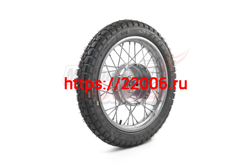 Колесо в сборе Иж хром (обод реставр., покрышка Петрошина)