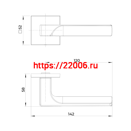 Ручка Ajax (Аякс) раздельная K.JS51.ALETTO SN-3 матовый никель фото 3