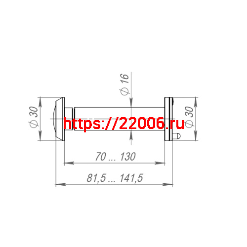 Глазок Fuaro (Фуаро) дверной, оптика пластик DV-ECO 4/130-70/ECO-Z (VIEWER 4 DVZ eco) CP хром фото 3