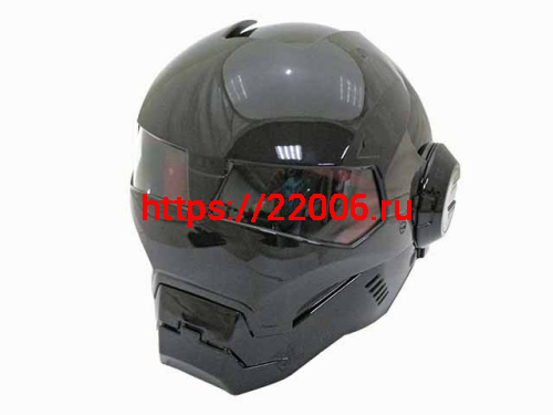 Мотошлем закрытый MASEI 610 черный (M)