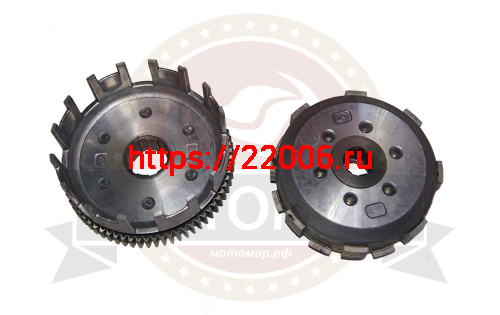 Барабан сцепления 167FMM в сборе (CGB/CBB230) (8 паз+8 полупаз) 6 болт., 6 диск 70 z (24120172) фото 2