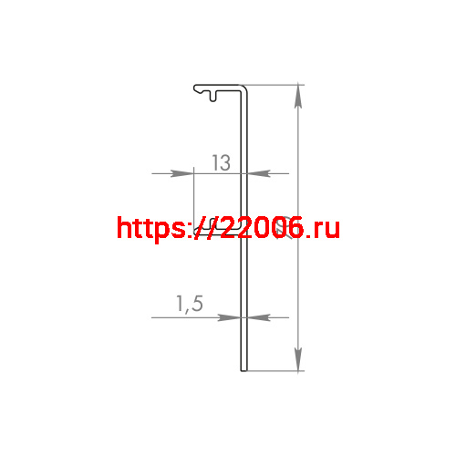 Декоративная Armadillo (Армадилло) планка SLD.Comfort-PRO/2000 cover AL алюминий фото 2