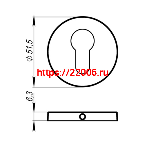 Накладка Armadillo (Армадилло) под цилиндр ET.R.URS52 (ET URS) SN-3 матовый никель фото 4