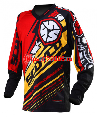 Футболка для мотокросса (Джерси) T200 красная (L) Scoyco Футболка для мотокросса (Джерси) T200 красная (L) Scoyco