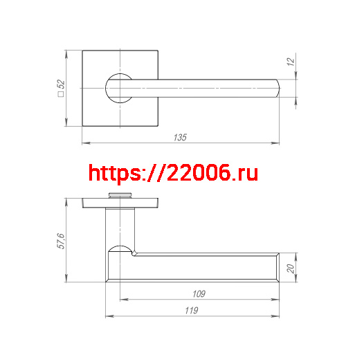 Ручка Ajax (Аякс) раздельная K.JS51.APOLO BL-24 черный фото 2
