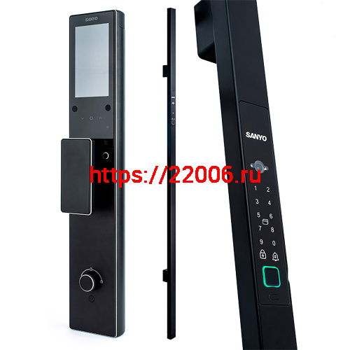Электронный замок Sanyo D501 Tuya DM70 с WiFi, ручка скоба 1800 мм, черный